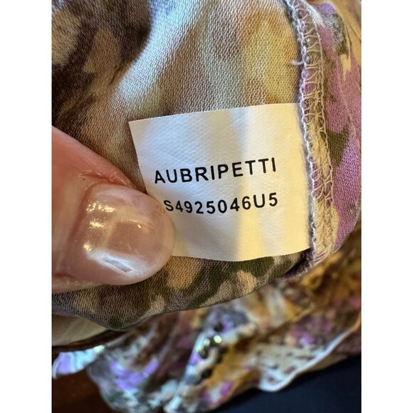 Diane Von Furstenberg Skirt Women 2 Brown Silk Snakeskin Sequins Tiered Mini - Picture 7 of 8